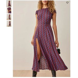 Reformation Blue and Purple Midi Dress